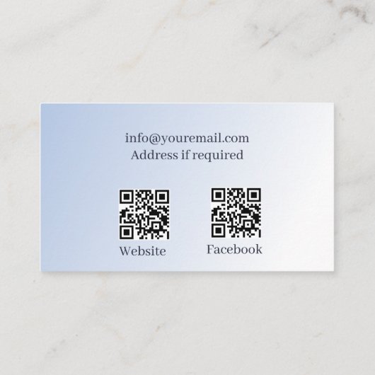 Reflexologie QR Code Lotus Blume Moon Visitenkarte (Rückseite)