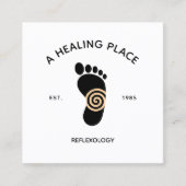 Reflexologie Quadratische Visitenkarte (Vorderseite)
