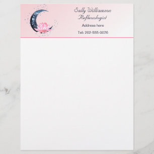 Reflexologie Rosa Lotus Blume Business Briefbogen