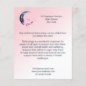 Reflexologie Rosa Lotus Blume Business Marketing Flyer (Hinten)