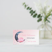 Reflexologie Rosa Lotus Blume Moon Terminkarte (Stehend Vorderseite)