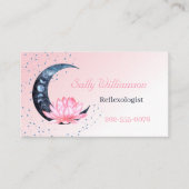 Reflexologie Rosa Lotus Blume Moon Terminkarte (Vorderseite)