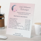 Reflexologie Rosa Lotus Blume Preisliste Sockelschild (In Situ)