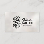 Reflexologie - Schwarzweiß-Ying-Yang-Symbol Visitenkarte (Vorderseite)