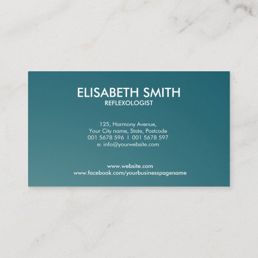 Reflexologie - Spiralverzierung Visitenkarte (Rückseite)
