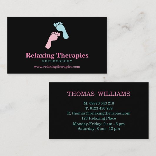Reflexologie Visitenkarte (Vorne/Hinten)