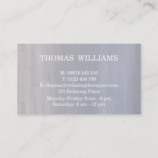 Reflexologie Visitenkarte (Rückseite)