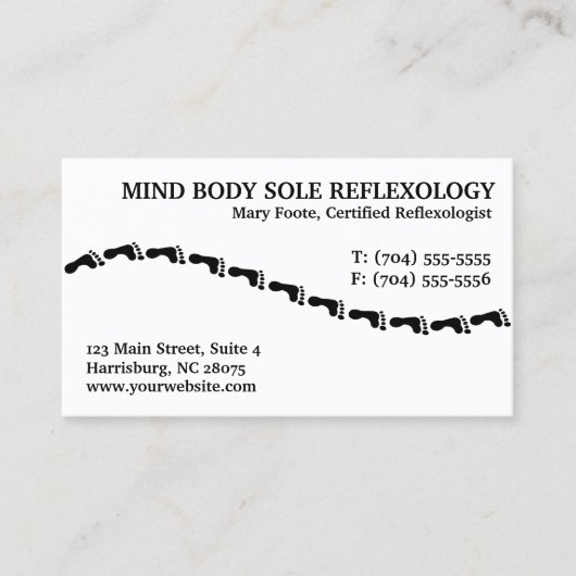 Reflexologiereflexologe Visitenkarten Visitenkarte (Vorderseite)