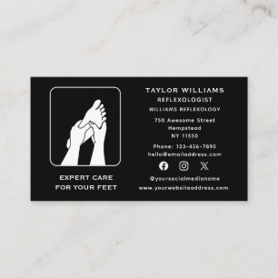 Reflexologin für soziale Medien Visitenkarte