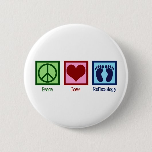 Reflexologin Peace Liebe Reflexology Foot Massage Button (Vorderseite)