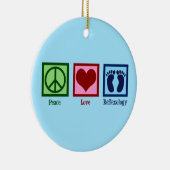 Reflexologin Peace Liebe Reflexology Foot Massage Keramik Ornament (Rechts)