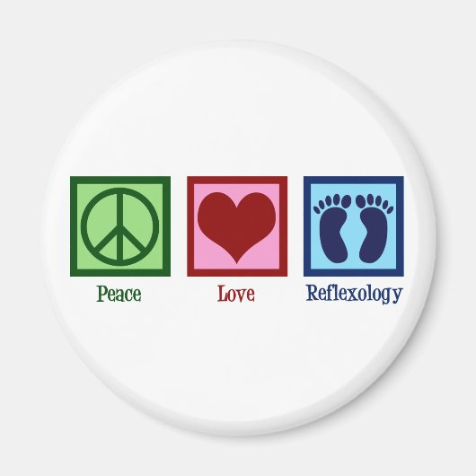 Reflexologin Peace Liebe Reflexology Foot Massage Magnet (Vorne)