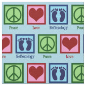 Reflexologin Peace Liebe Reflexology Foot Massage Stoff (Nahaufnahme)