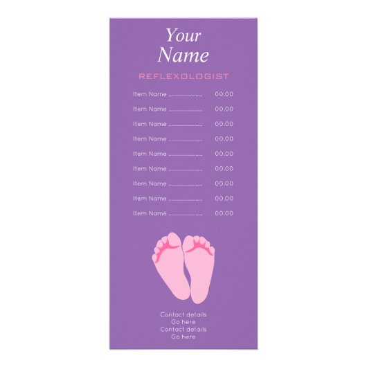 Reflexologist-Gestell-Karte Werbekarte (Vorne)