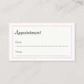 Reflexologist-Verabredungs-Visitenkarten Terminkarte (Rückseite)