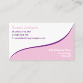 Reflexologist-Visitenkarte Visitenkarte (Rückseite)