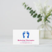 Reflexology Business Card Visitenkarte (Stehend Vorderseite)