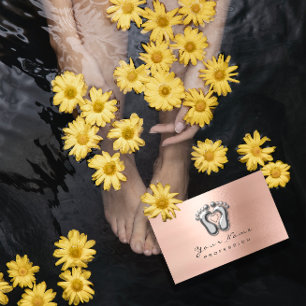 Reflexology-Massage-Therapeut-Silber-Rose erröten Visitenkarte