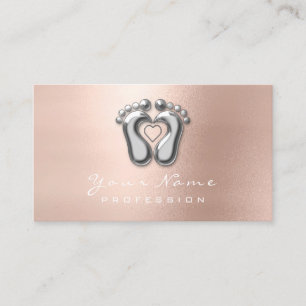 Reflexology-Massage-Therapeut-Silber-Rose Slonny Visitenkarte