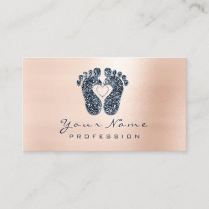 Reflexology-Rosen-Glitzer-blaue Marine-Verabredung Terminkarte