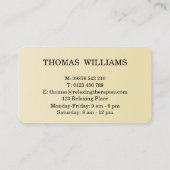 Reflexology Visitenkarte (Rückseite)