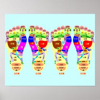 Reflexzonenfußplakat Poster