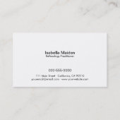 Reflexzonenmassage Podology u. Visitenkarte (Rückseite)