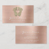 Reflexzonenmassage Therapeut fühlen sich rosa Rose Visitenkarte (Vorne/Hinten)