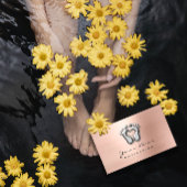 Reflexzonenmassage Therapeut Silver Rose Blush Visitenkarte