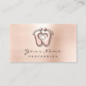 Reflexzonenmassage Therapeut Skinny Rose Pink Visitenkarte (Vorderseite)