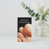 Reflexzonenmassage- und Fußmassage Visitenkarte (Stehend Vorderseite)