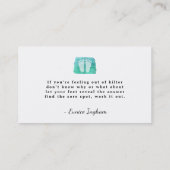 Reflexzonenmassage-Visitenkarte Visitenkarte (Rückseite)