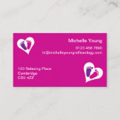 Reflexzonenmassage-Visitenkarte Visitenkarte (Rückseite)