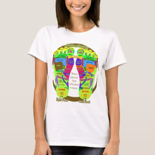Reflexzonenmassagefußkarte T-Shirt