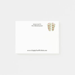 Reflexzonenmassagefußlogo-Post-Itanmerkungen Post-it Klebezettel