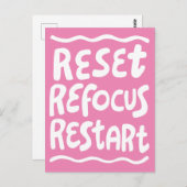REFOCUS NEUSTARTEN FUSSBubble Letters INSPO Postkarte (Vorne/Hinten)