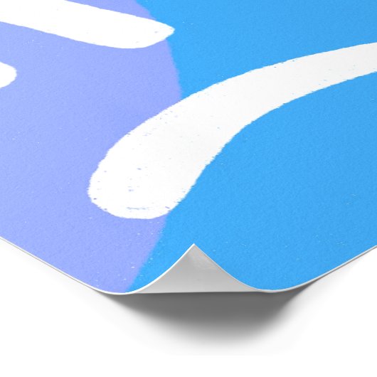 REFOCUS RETART NEUSTART Farbige Fun Bubble Letters Poster (Ecke)