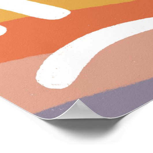 REFOCUS RETART NEUSTART Farbige Fun Bubble Letters Poster (Ecke)