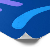 REFOCUS RETART NEUSTART Farbige Fun Bubble Letters Poster (Ecke)