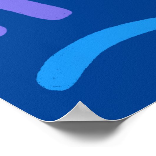 REFOCUS RETART NEUSTART Farbige Fun Bubble Letters Poster (Ecke)