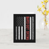 Refoot Skiing American Flag 4. Juli Karte (Gelbe Blume)