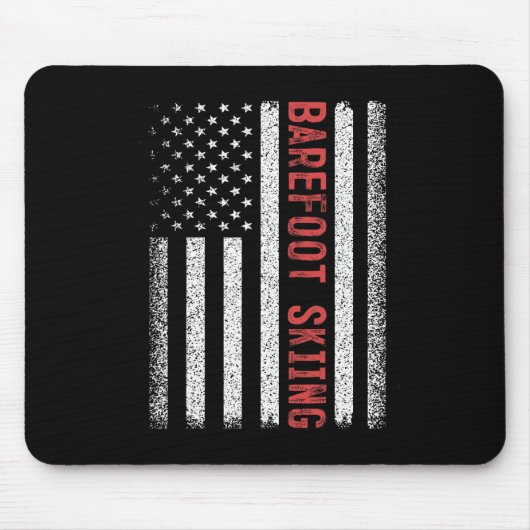 Refoot Skiing American Flag 4. Juli Mousepad (Vorne)