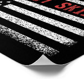 Refoot Skiing American Flag 4. Juli Poster (Ecke)