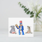 Reform Party Paddel Postkarte (Stehend Vorderseite)