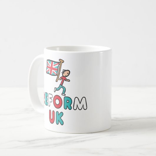 Reform UK Kaffeetasse (Vorderseite Links)