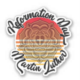 Reformation Day Luther Rose Aufkleber
