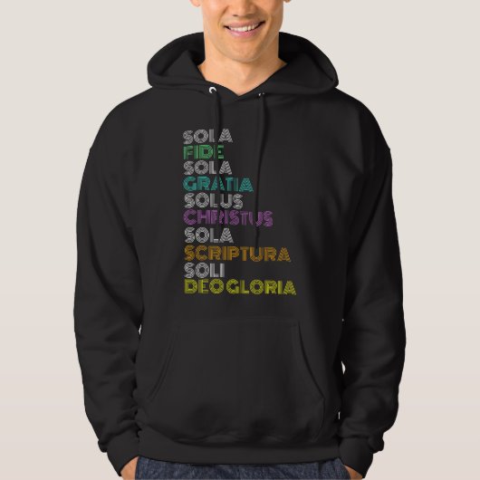 Reformed Christian Five 5 Solas Reformation Day Ch Hoodie (Vorderseite)