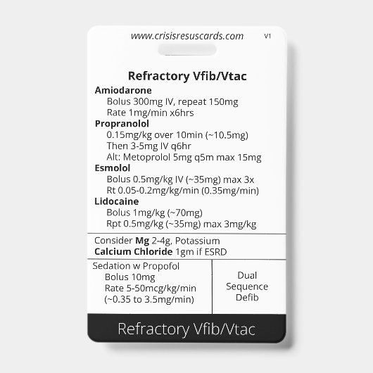 Refraktäre Vfib/Vtac und Hs&Ts Ausweis (Vorderseite)