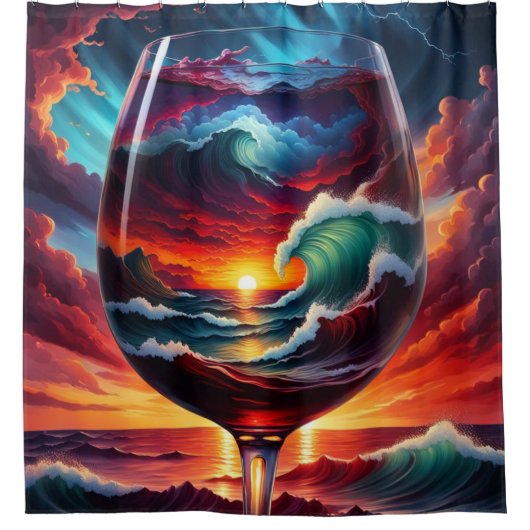 "Refraktion of Rhapsody" Duschvorhang (Vorderseite)