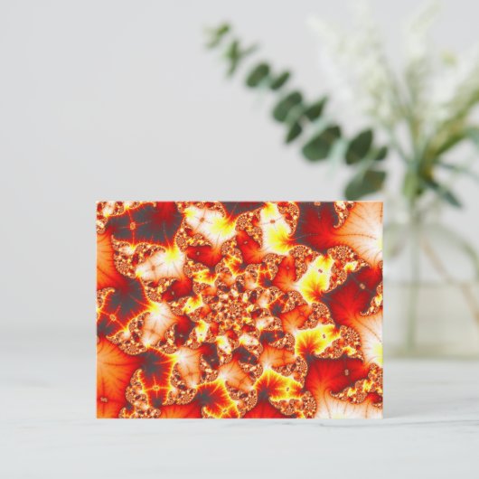 Refraktive Hitze - Fraktal Postkarte (Stehend Vorderseite)